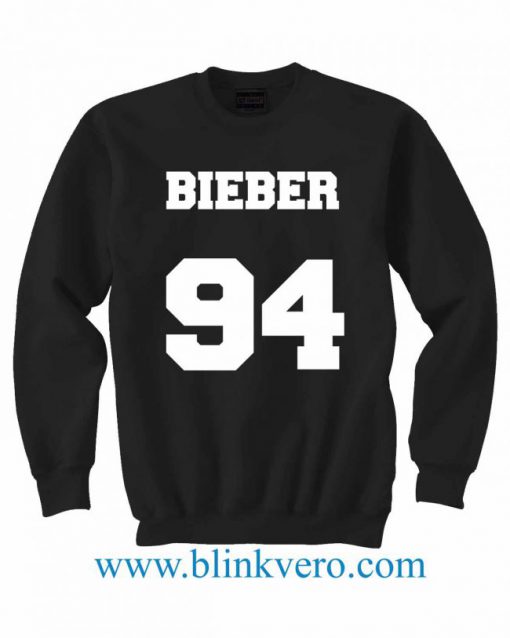 Bieber 94 Jersey Life Style Girls and Mens Sweatshirt size S to XXXL Unisex Adult