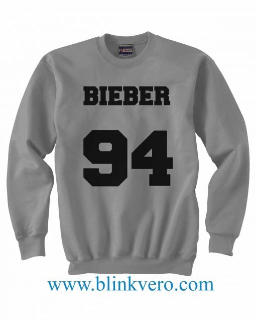 Bieber 94 Jersey Life Style Girls and Mens Sweatshirt size S to XXXL Unisex Adult