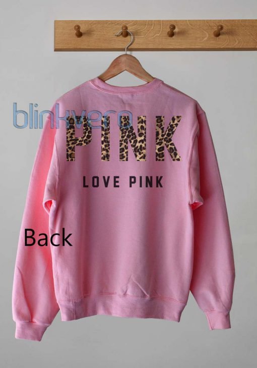 Pink Love Leopard Awesome Girls and Mens Sweatshirt size S to XXXL Unisex Adult