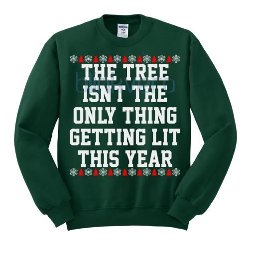 Lit christmas tree funny style christmas sweater t shirt 25