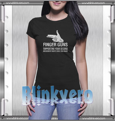 I Love Apparel Finger Guns Supporting Style Shirt T shirt