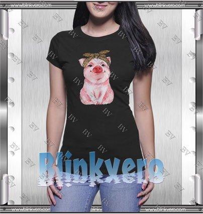 Pig Leopard Bandana Style Shirt T shirt