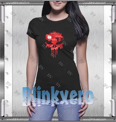 Red Night Skull Commercial Style Shirt T shirt