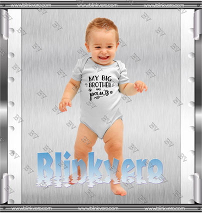My Big Brother Has Paws Style Shirts Infant Short Sleeve Bodysuit